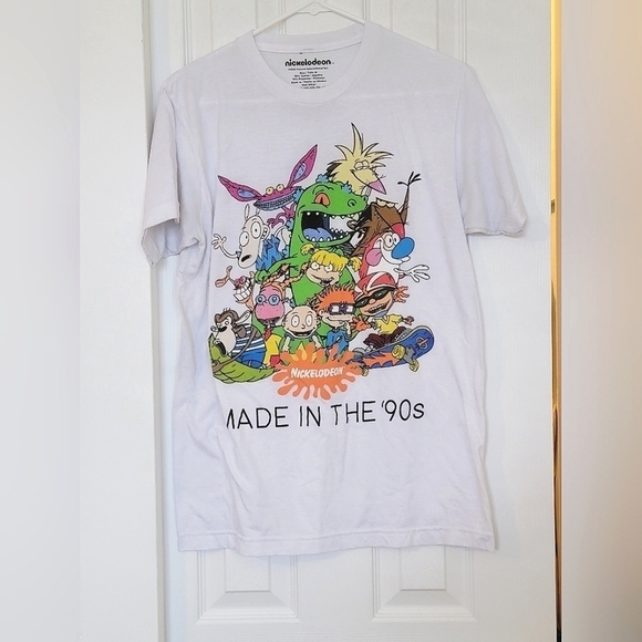 Adult 'made in the 90's' Nickelodeon shprt sleeve shirt, size Medium M - Picture 1 of 2